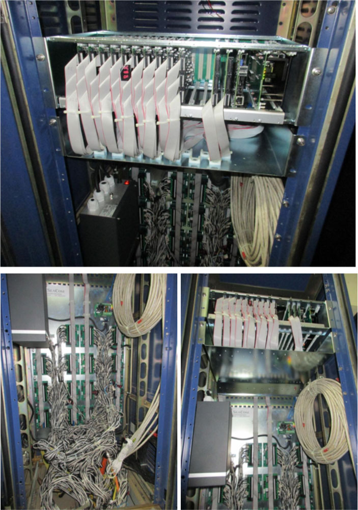 SeaCom 240lines installed in MRC MCX-3240 / Samsung iDCS500 telephone system cabinet.